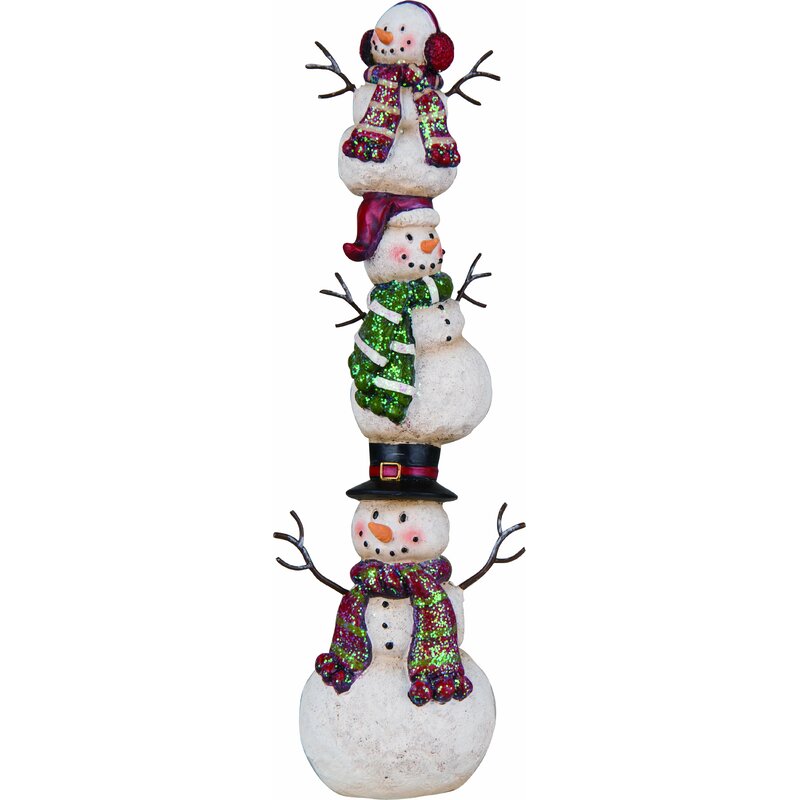 resin snowman statue